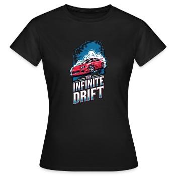 infinite drift - course voiture - T-shirt Femme - noir - Devant - AI Model Female 172 dark (172cm)