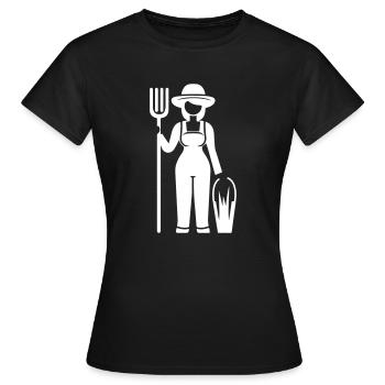 Fermière Femme - T-shirt Femme - noir - Devant - AI Model Female 172 dark (172cm)