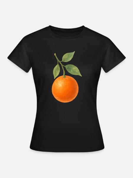 orange - Frauen T-Shirt - Schwarz