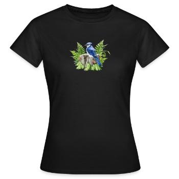 Blue jay - Women's T-Shirt - black - Front - AI Model Female 172 dark (172cm)