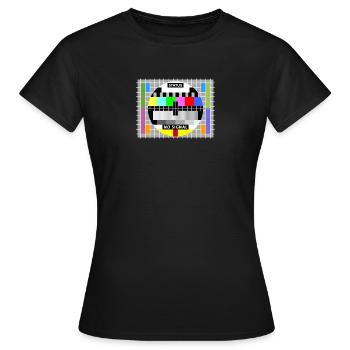 Testbild test card status no signal screen Display - Frauen T-Shirt - Schwarz - Vorne - AI Model Female 172 dark (172cm)