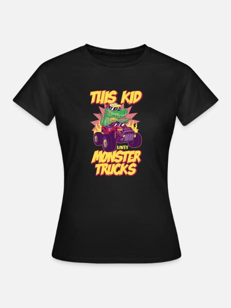 Dieses Kind Liebt Monstertrucks - Frauen T-Shirt - Schwarz