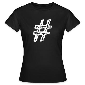 Hashtag - Frauen T-Shirt - Schwarz - Vorne - AI Model Female 172 dark (172cm)