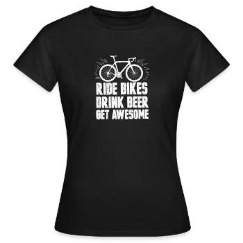 Bike bike father funny gift christmas - Women's T-Shirt - black - Front - AI Model Female 172 dark (172cm)