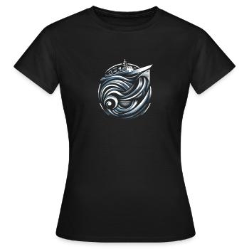 Tourbillon naval - T-shirt Femme - noir - Devant - AI Model Female 172 dark (172cm)
