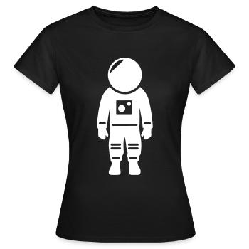 Combinaison spatiale d’astronaute - T-shirt Femme - noir - Devant - AI Model Female 172 dark (172cm)