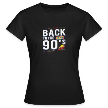 I Love 90s 90s Motto Party Outfit Gift - T-shirt Femme - noir - Devant - AI Model Female 172 dark (172cm)