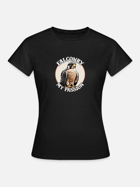 Wanderfalke Falknerei für Falkner Falkenfreunde - Frauen T-Shirt - Schwarz
