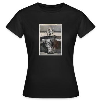 Mindset is Everything Tiger - T-shirt Femme - noir - Devant - AI Model Female 172 dark (172cm)