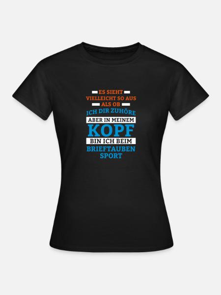 Brieftaubensport Sportart - Frauen T-Shirt - Schwarz