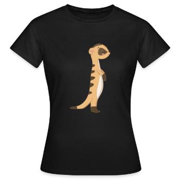 Meerkat Mongoose - Women's T-Shirt - black - Front - AI Model Female 172 dark (172cm)