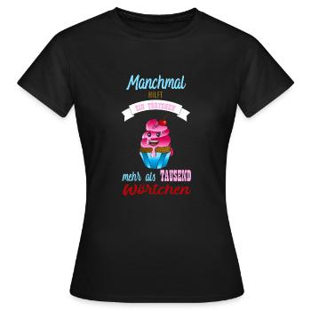 Törtchen. - Frauen T-Shirt - Schwarz - Vorne - AI Model Female 172 dark (172cm)