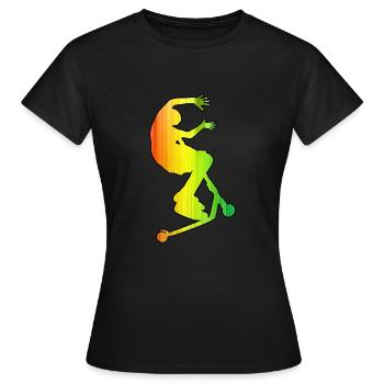 trottinette freestyle - T-shirt Femme - noir - Devant - AI Model Female 172 dark (172cm)