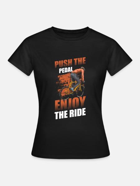 Fiets fietsen fiets fietstocht - Vrouwen T-shirt - zwart