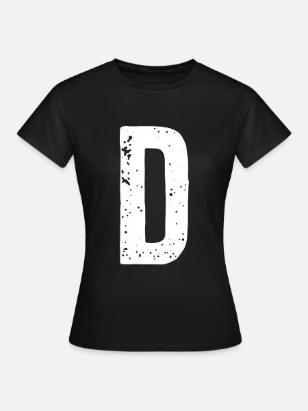 D-Buchstabe - Frauen T-Shirt - Schwarz