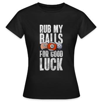 Pool Kugel Queue - Frauen T-Shirt - Schwarz - Vorne - AI Model Female 172 dark (172cm)