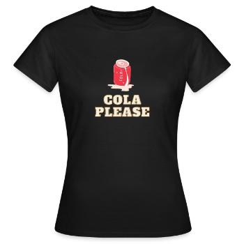 COLA PLEASE - Frauen T-Shirt - Schwarz - Vorne - AI Model Female 172 dark (172cm)