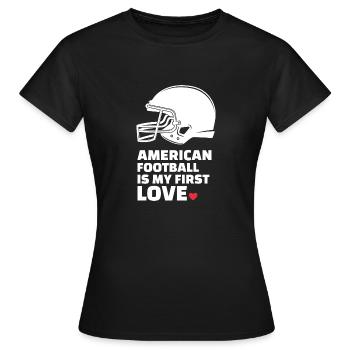 J’adore le football américain élégant - T-shirt Femme - noir - Devant - AI Model Female 172 dark (172cm)