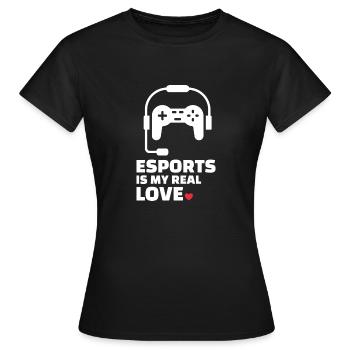 Esports & Gaming - Frauen T-Shirt - Schwarz - Vorne - AI Model Female 172 dark (172cm)