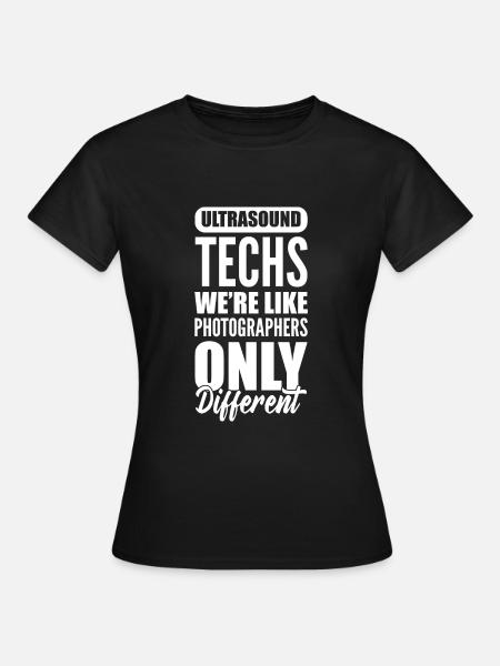 Lustiger Ultraschall Ultraschalltechniker - Frauen T-Shirt - Schwarz