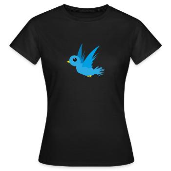 b i r d448 - Frauen T-Shirt - Schwarz - Vorne - AI Model Female 172 dark (172cm)