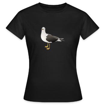 b i r d694 - Frauen T-Shirt - Schwarz - Vorne - AI Model Female 172 dark (172cm)