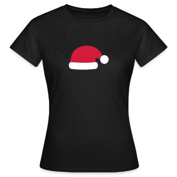 Santa Hat - Women's T-Shirt - black - Front - AI Model Female 172 dark (172cm)