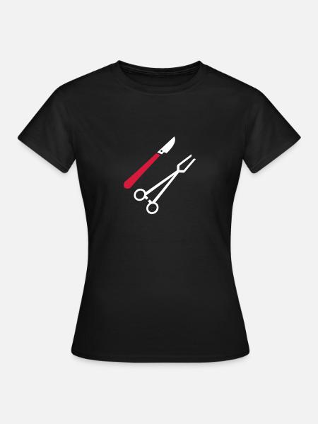 Cadeau de scalpel pour médecins, médecins, chirurgien - T-shirt Femme - noir