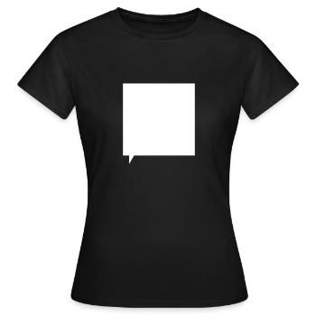 bulle carrée - T-shirt Femme - noir - Devant - AI Model Female 172 dark (172cm)