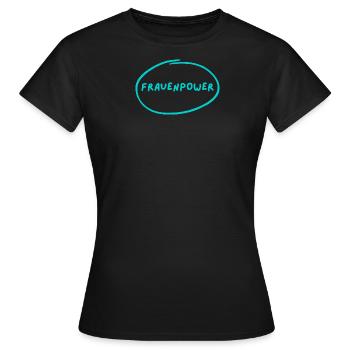 Frauenpower - Heldin des Tages - Frauen T-Shirt - Schwarz - Vorne - AI Model Female 172 dark (172cm)