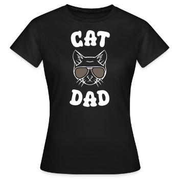 Papa chat - T-shirt Femme - noir - Devant - AI Model Female 172 dark (172cm)