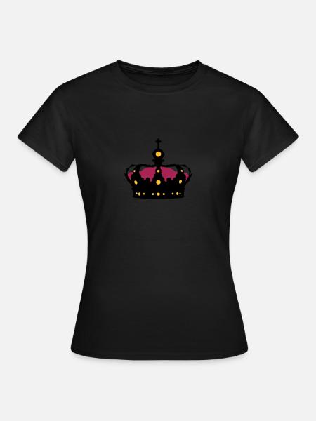 Krone - Frauen T-Shirt - Schwarz