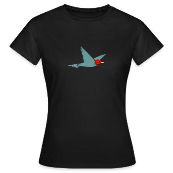 b i r d382 - Frauen T-Shirt - Schwarz - Vorne - AI Model Female 172 dark (172cm)