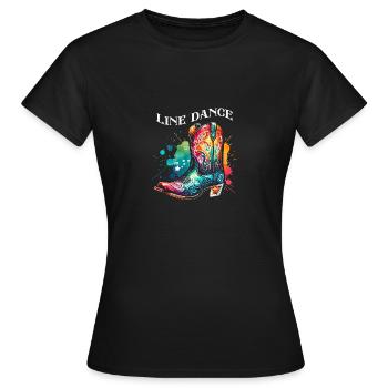 Danse en ligne Danse en ligne Danse en ligne Danse - T-shirt Femme - noir - Devant - AI Model Female 172 dark (172cm)