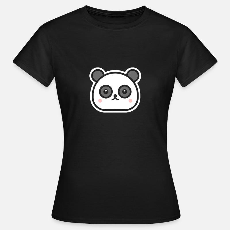 Panda - Søde dyr til børn - Sort - Dame-T-shirt - sort