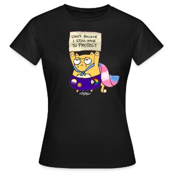 Pride Cat Penny - Frauen T-Shirt - Schwarz - Vorne - AI Model Female 172 dark (172cm)