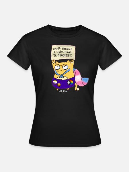 Pride Cat Penny - Frauen T-Shirt - Schwarz