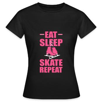 Patinage sur glace Patinage sur glace Patinage sur glace - T-shirt Femme - noir - Devant - AI Model Female 172 dark (172cm)