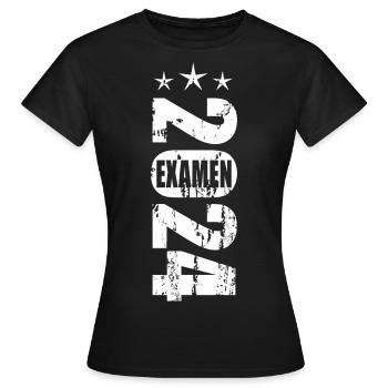 Examen 2024 - Frauen T-Shirt - Schwarz - Vorne - AI Model Female 172 dark (172cm)