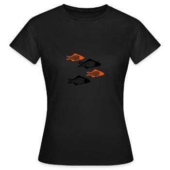 poisson - T-shirt Femme - noir - Devant - AI Model Female 172 dark (172cm)