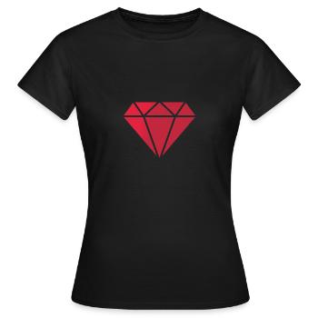 diamond - Women's T-Shirt - black - Front - AI Model Female 172 dark (172cm)