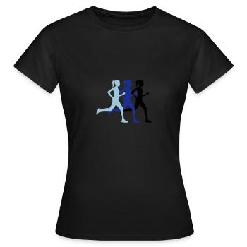 runners - Women's T-Shirt - black - Front - AI Model Female 172 dark (172cm)