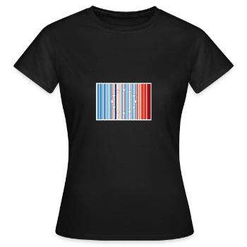 Europa Warming Stripes - T-shirt Femme - noir - Devant - AI Model Female 172 dark (172cm)