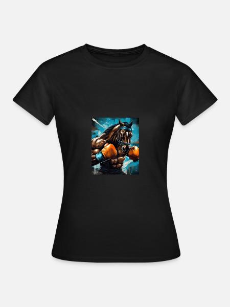 Pferd Boxer Boxen - Frauen T-Shirt - Schwarz