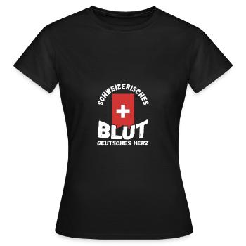 Suisse suisse - T-shirt Femme - noir - Devant - AI Model Female 172 dark (172cm)