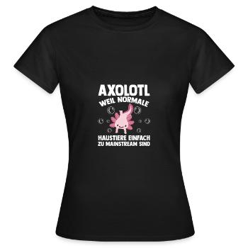 Axolotl - Frauen T-Shirt - Schwarz - Vorne - AI Model Female 172 dark (172cm)