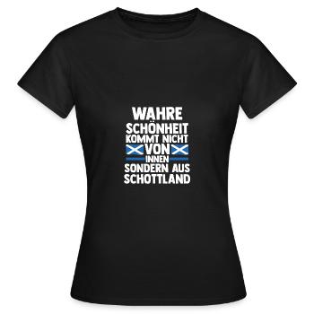 Ecossais Ecosse Ecosse Ecosse - T-shirt Femme - noir - Devant - AI Model Female 172 dark (172cm)
