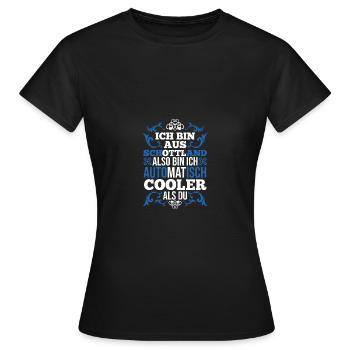 Ecossais Ecosse Ecosse Ecosse - T-shirt Femme - noir - Devant - AI Model Female 172 dark (172cm)