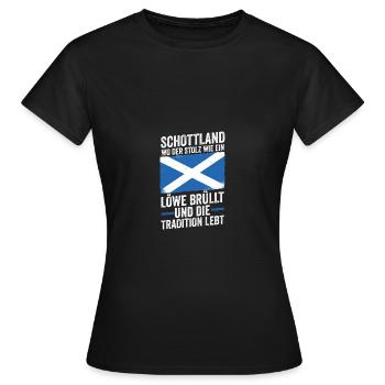 Ecossais Ecosse Ecosse Ecosse - T-shirt Femme - noir - Devant - AI Model Female 172 dark (172cm)