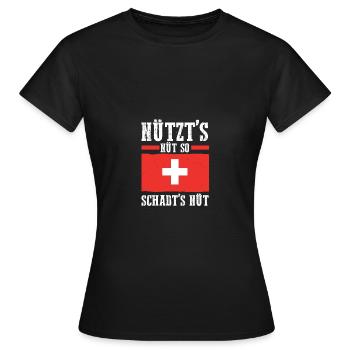 Suisse Suisse - T-shirt Femme - noir - Devant - AI Model Female 172 dark (172cm)